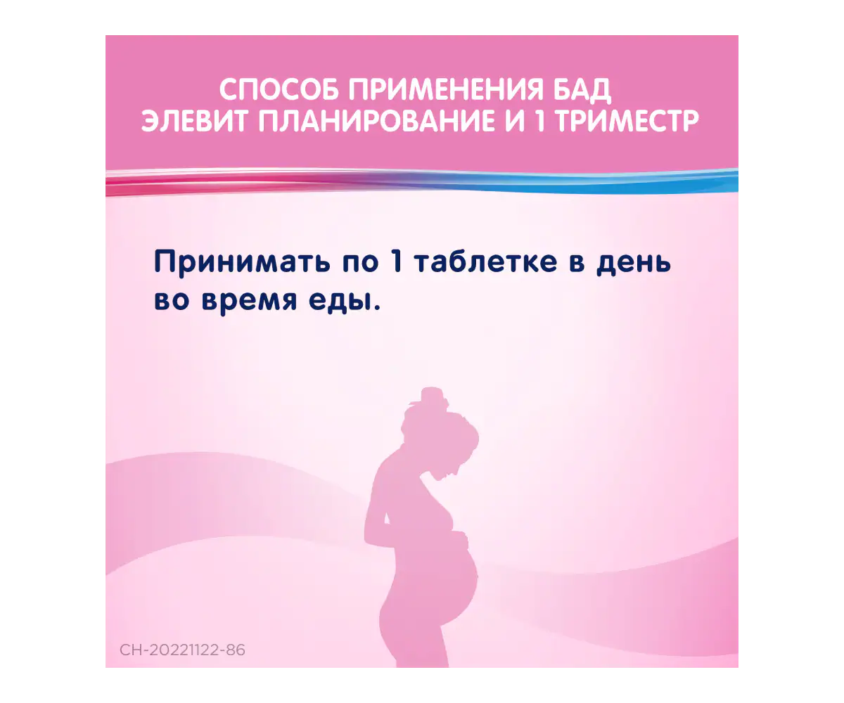 Способ применения БАД Элевит Планирование и первый триместр